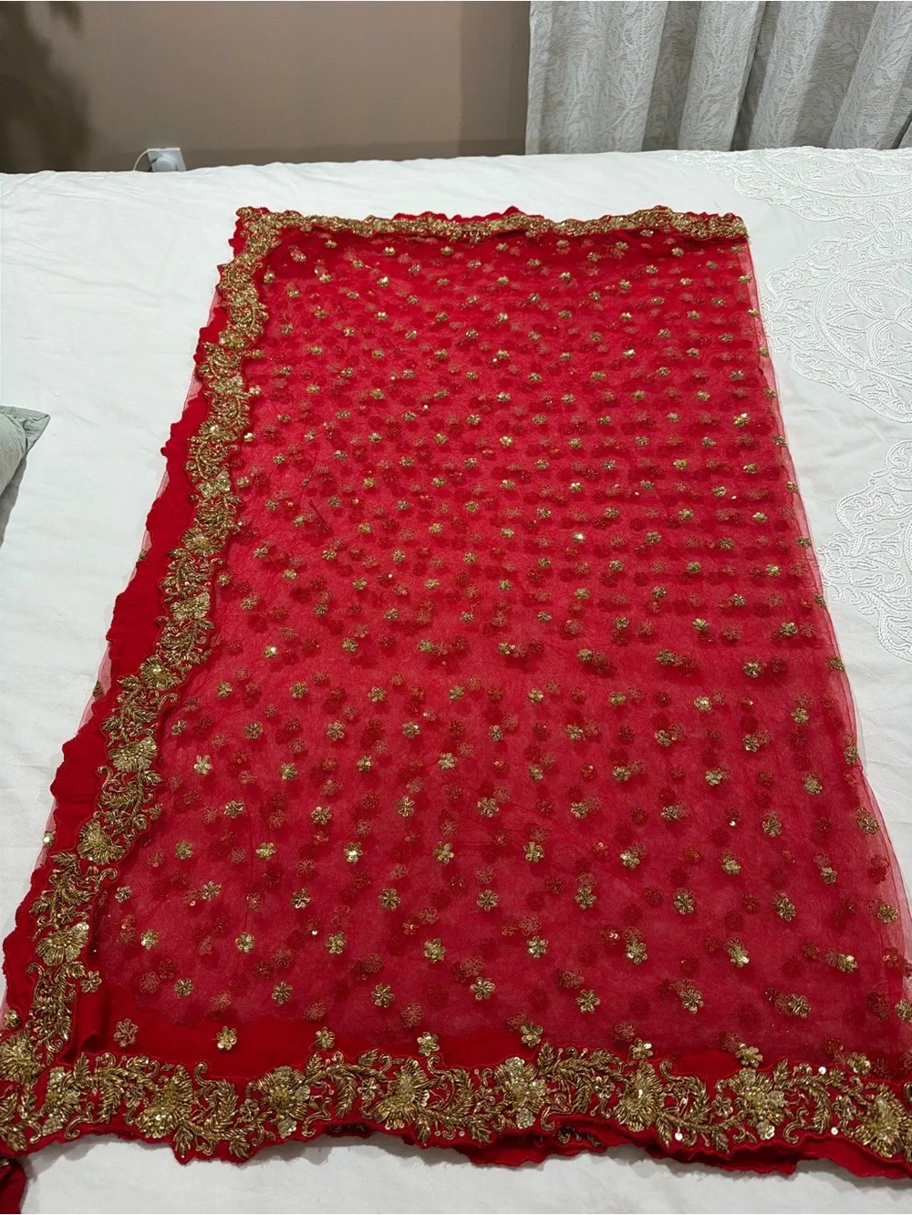 Bridal Red Hand Embroidered Lehnga Choli